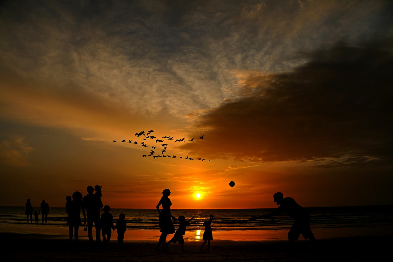 Image - beach families children human