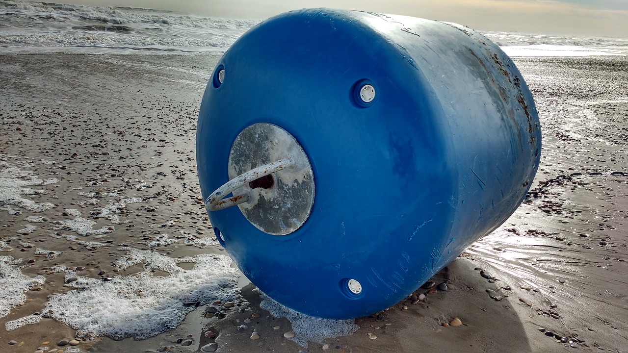 Image - buoy beacon sea beach sand