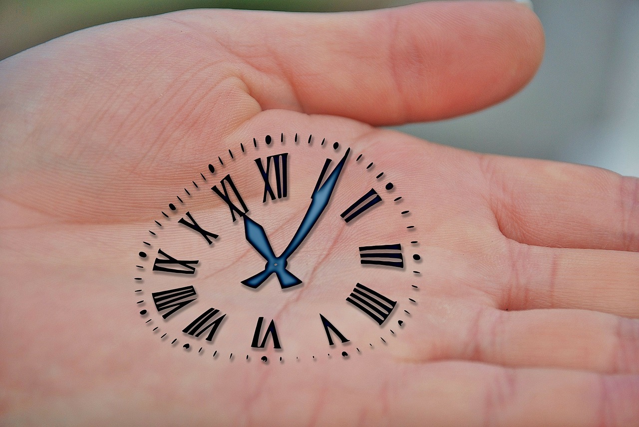 Image - hand hands keep time clock
