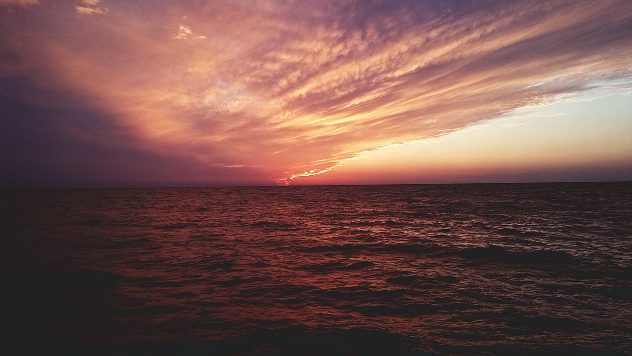 Image - black sea sky beach evening