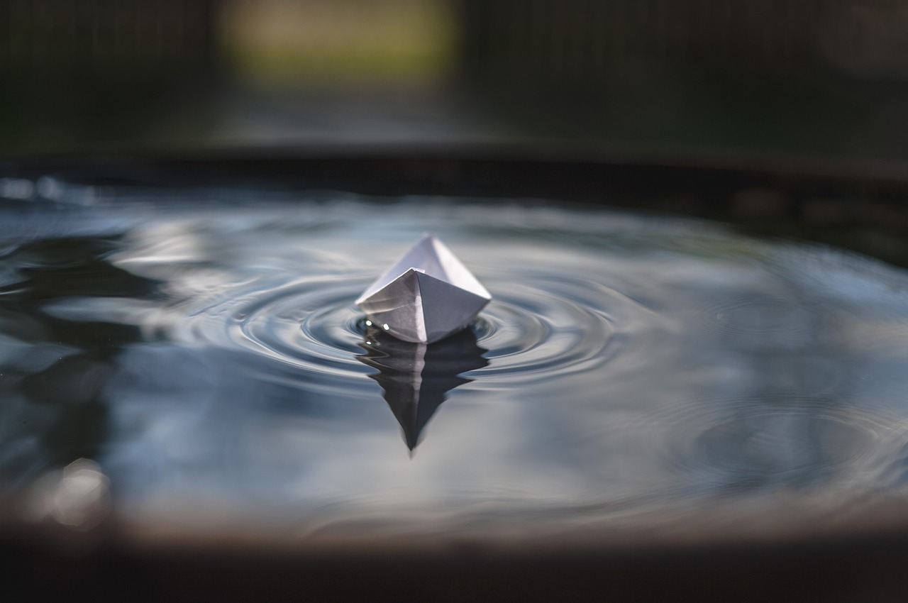 Image - paper boat water afloat