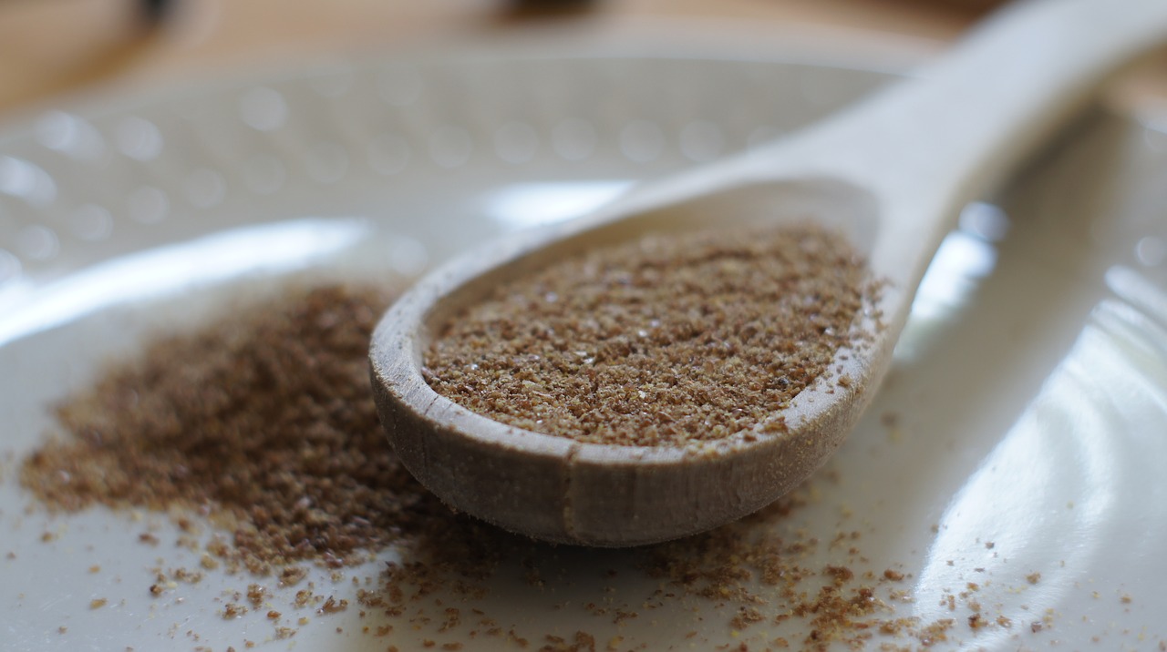 Image - flax meal healthy food organic