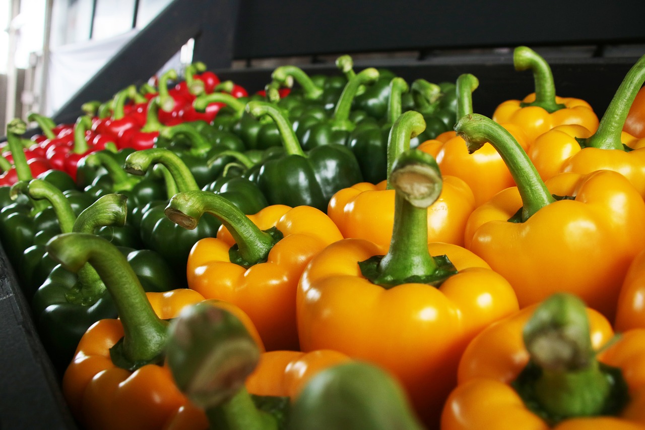 Image - paprika red green orange vegetable