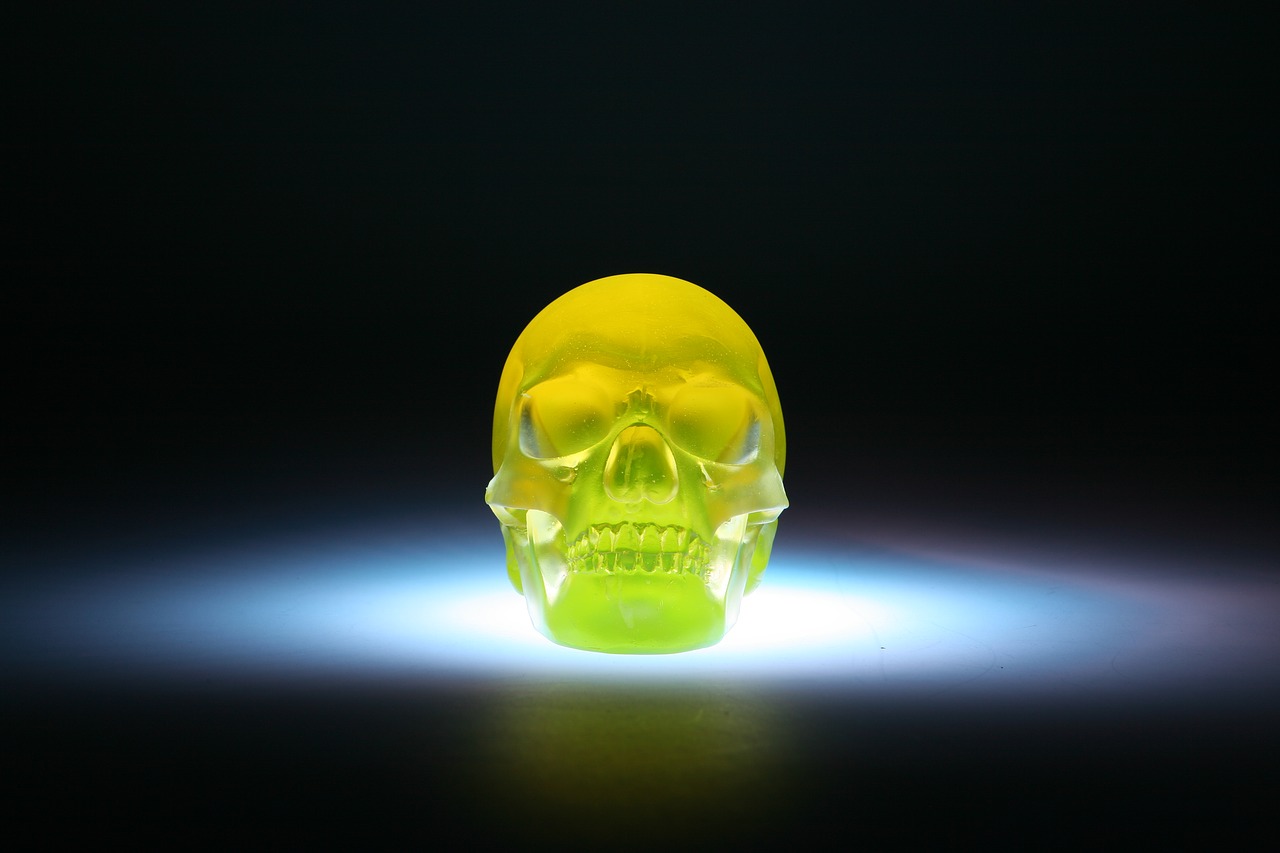 Image - skull sculpture glass