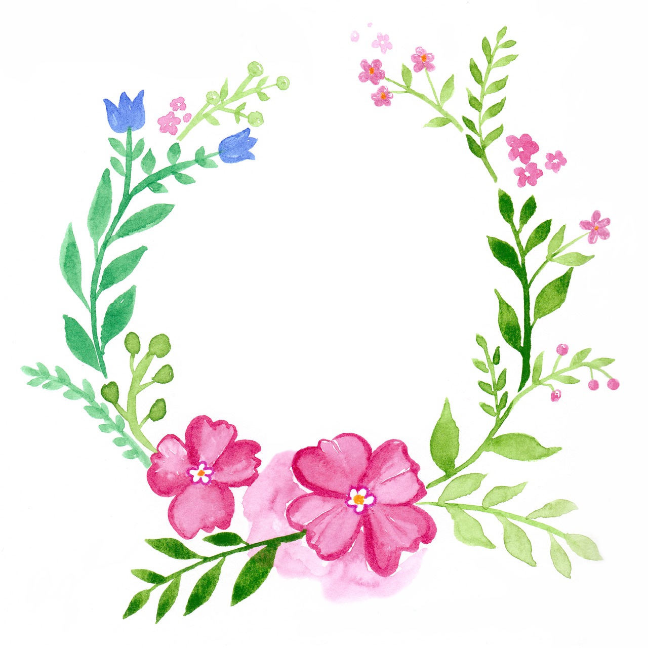 Image - wreath floral watercolour