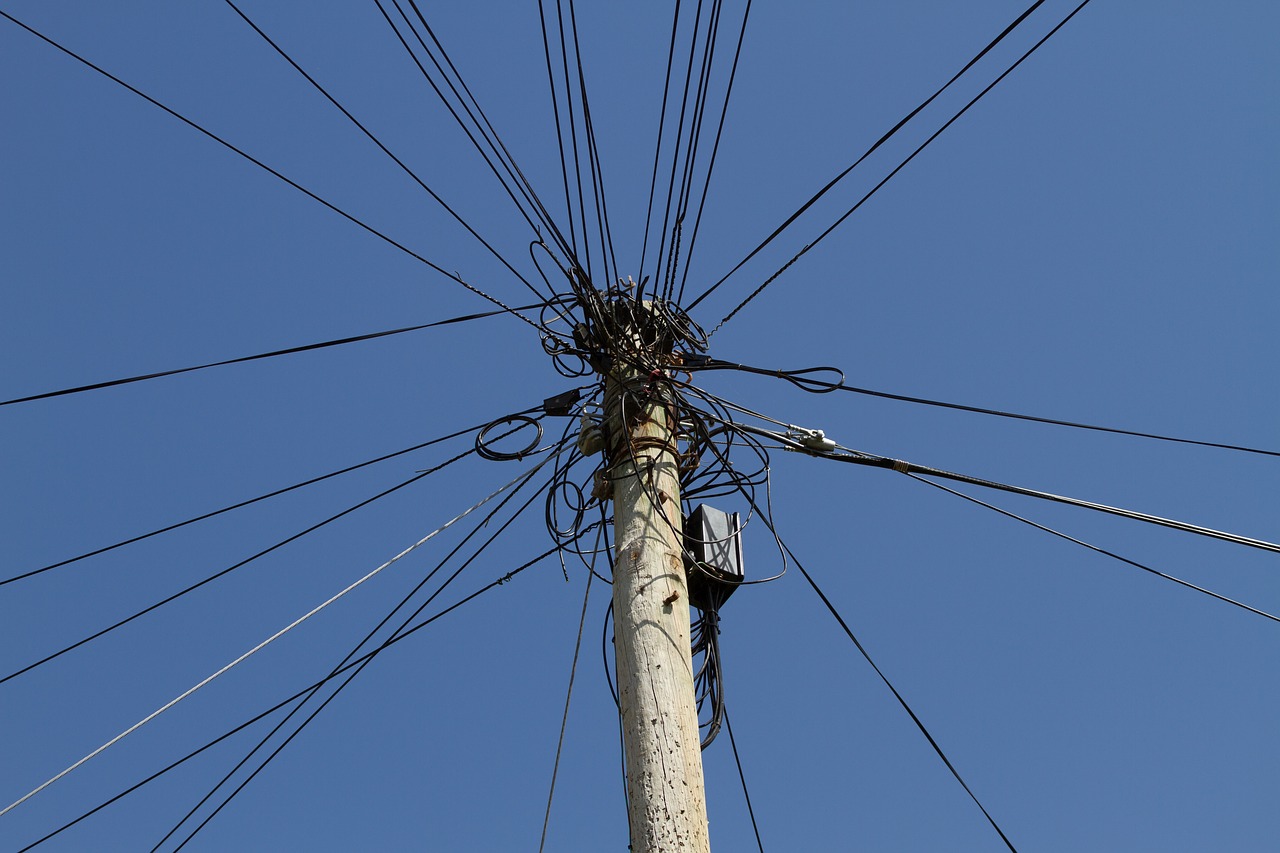 Image - strommast power cable power line