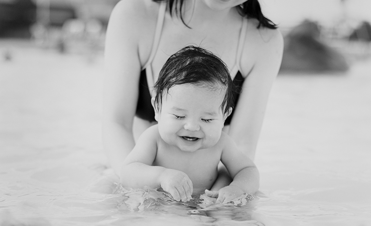 Image - baby pool fun water summer happy