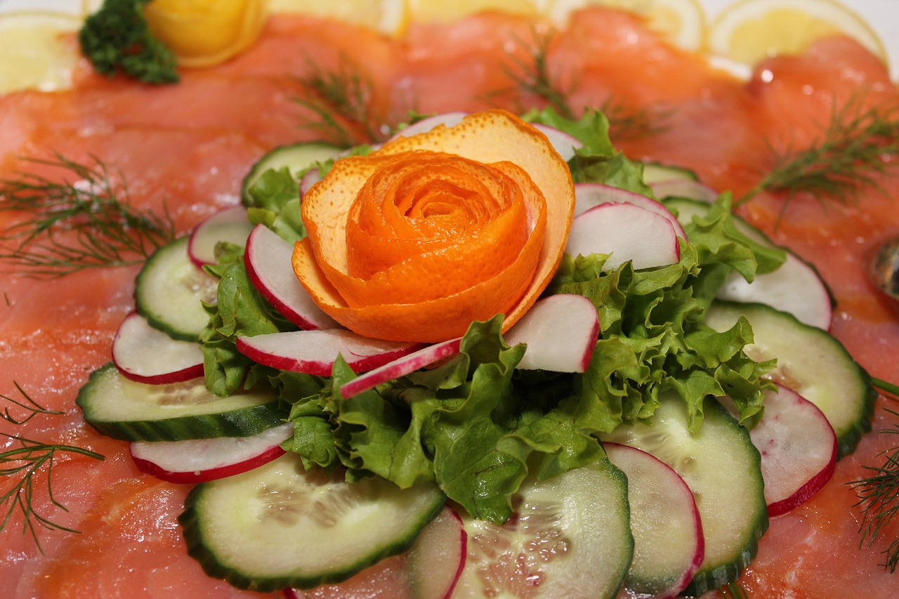 Image - salmon salad cold buffet