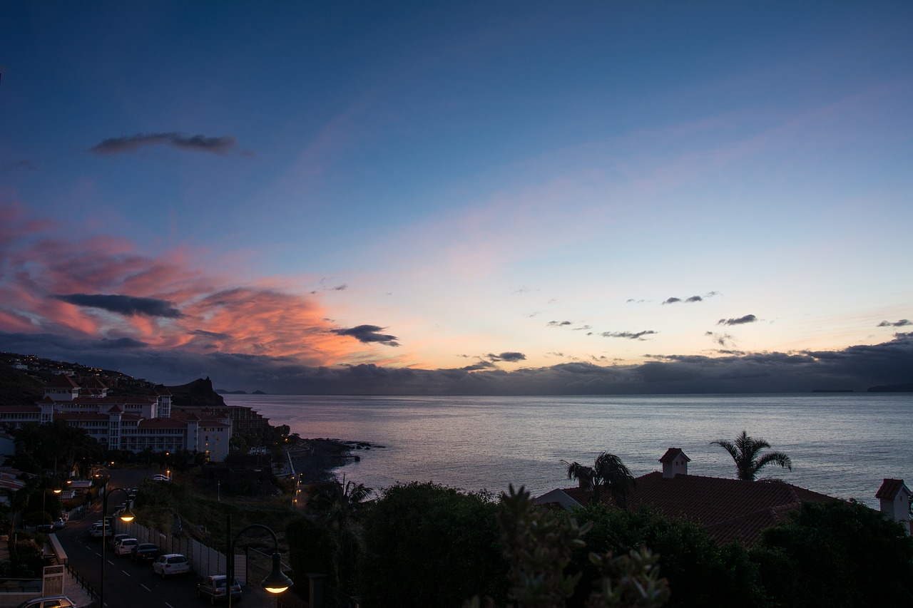 Image - sky sea beach sunset twilight