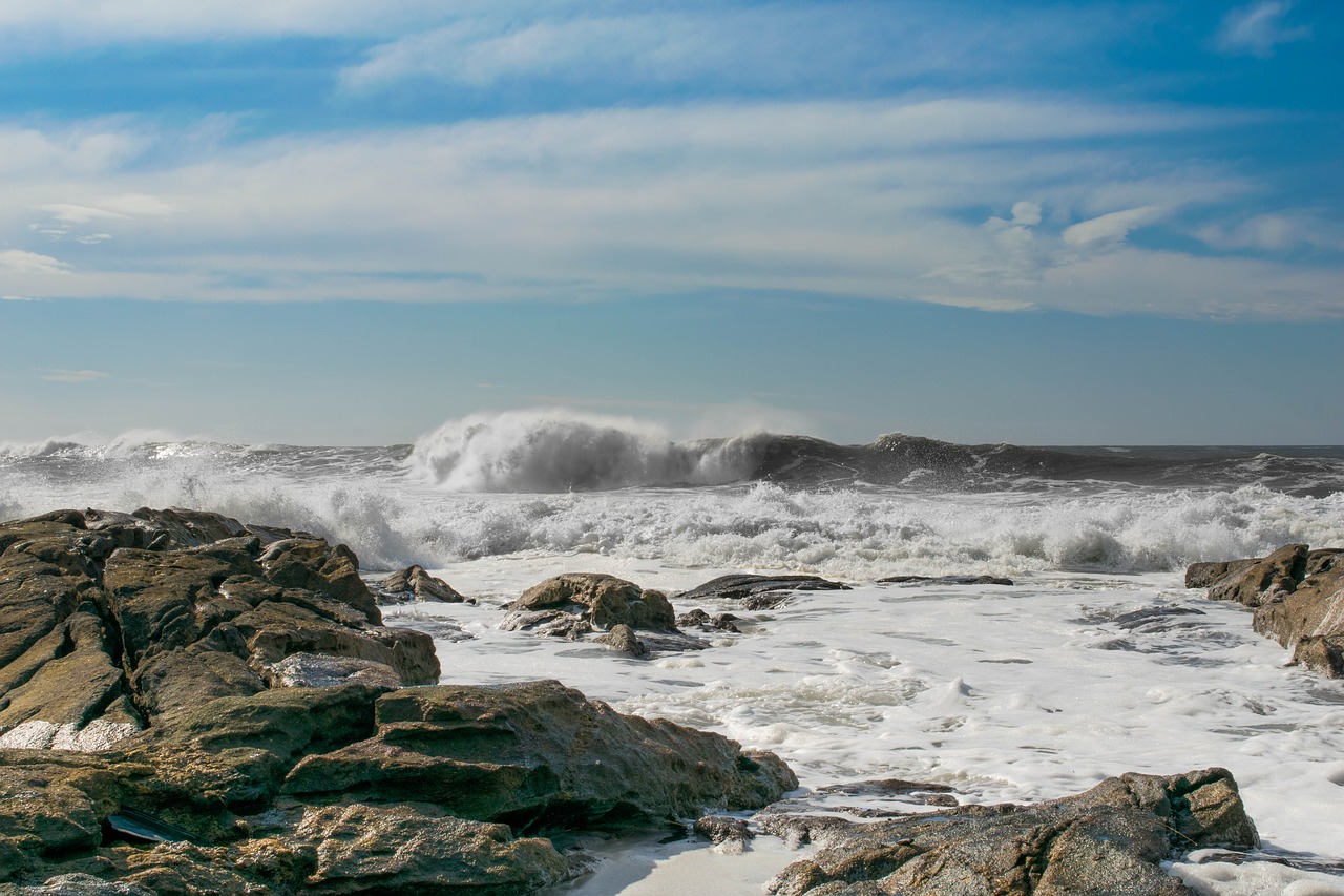 Image - waves sea rocks beach costa ocean