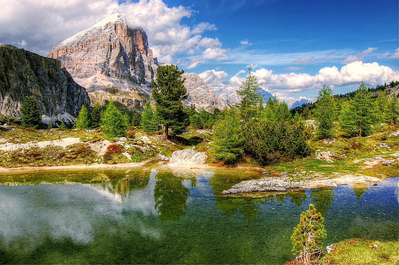 Image - dolomites mountains italy view