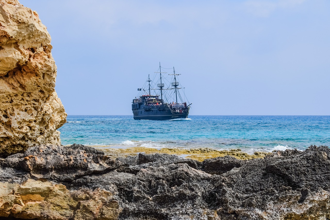 Image - rocky coast landscape pirate ship