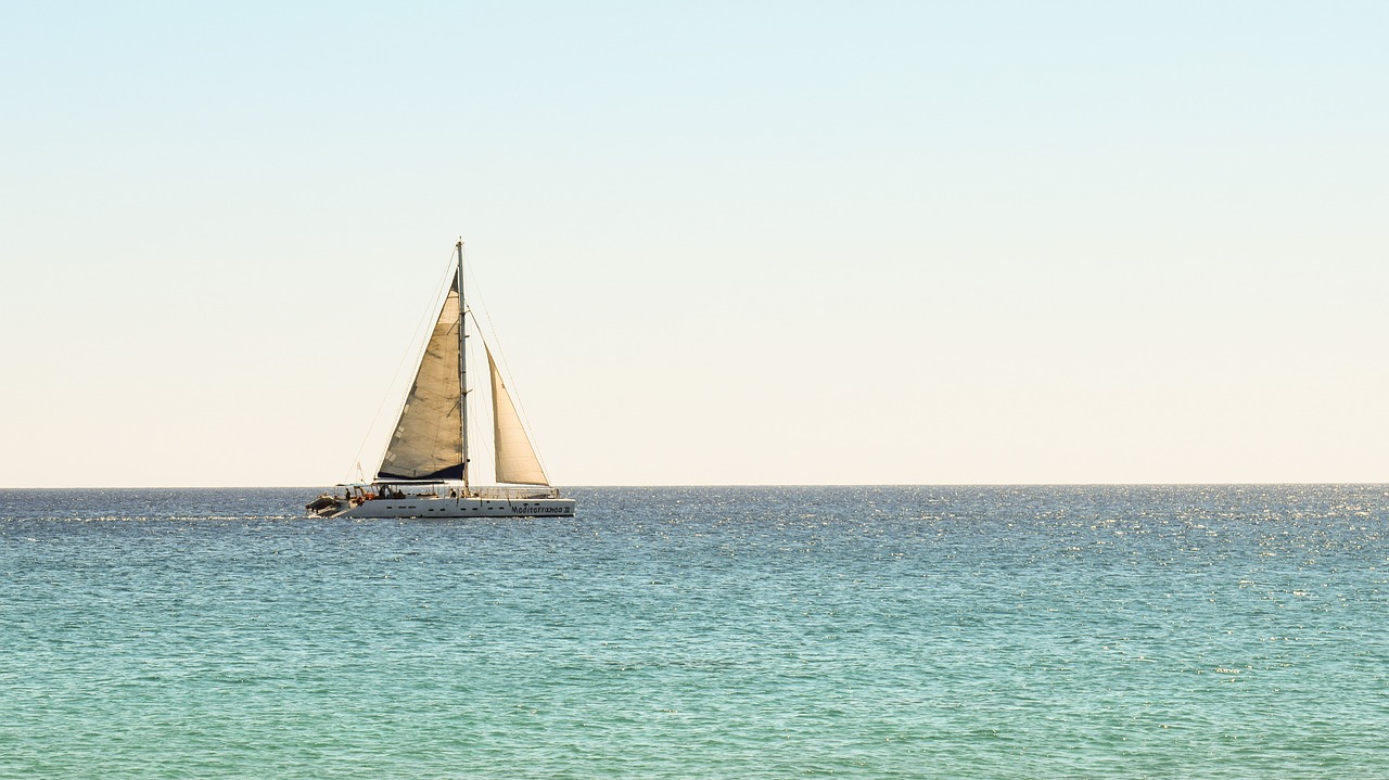 Image - catamaran boat vessel sea travel