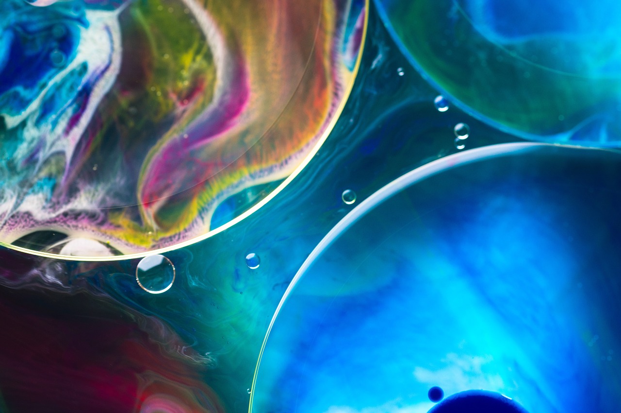 Image - abstract water oil ink macro