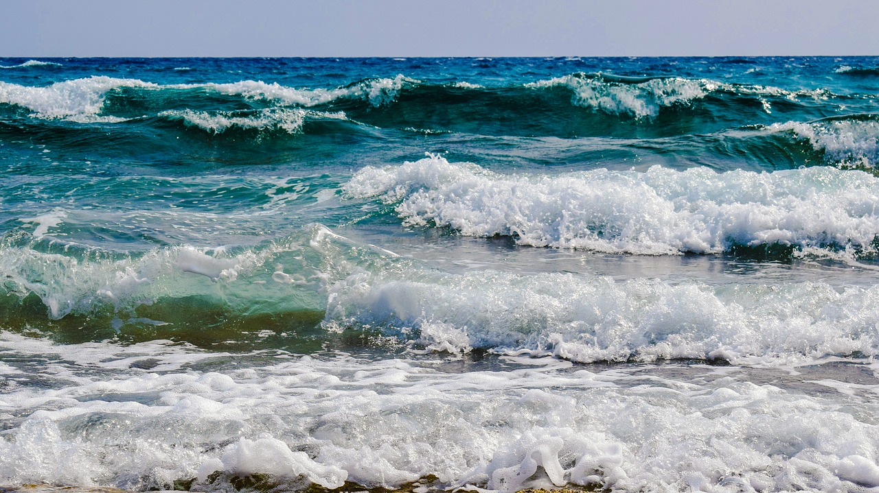 Image - waves beach nature wind seascape