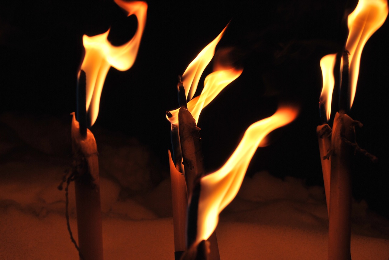 Image - fire torch dark