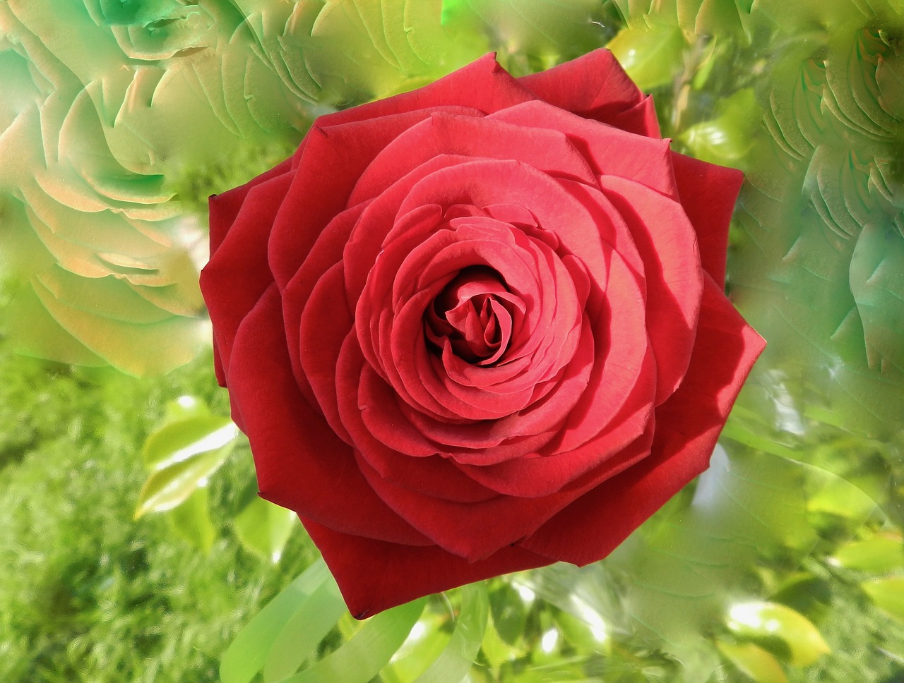 Image - pink red love garden red rose