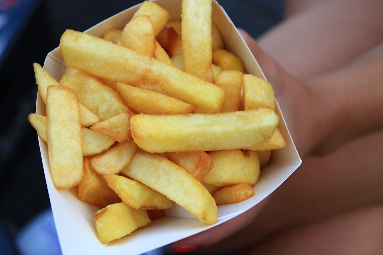 Image - french fries eating potatoes macro