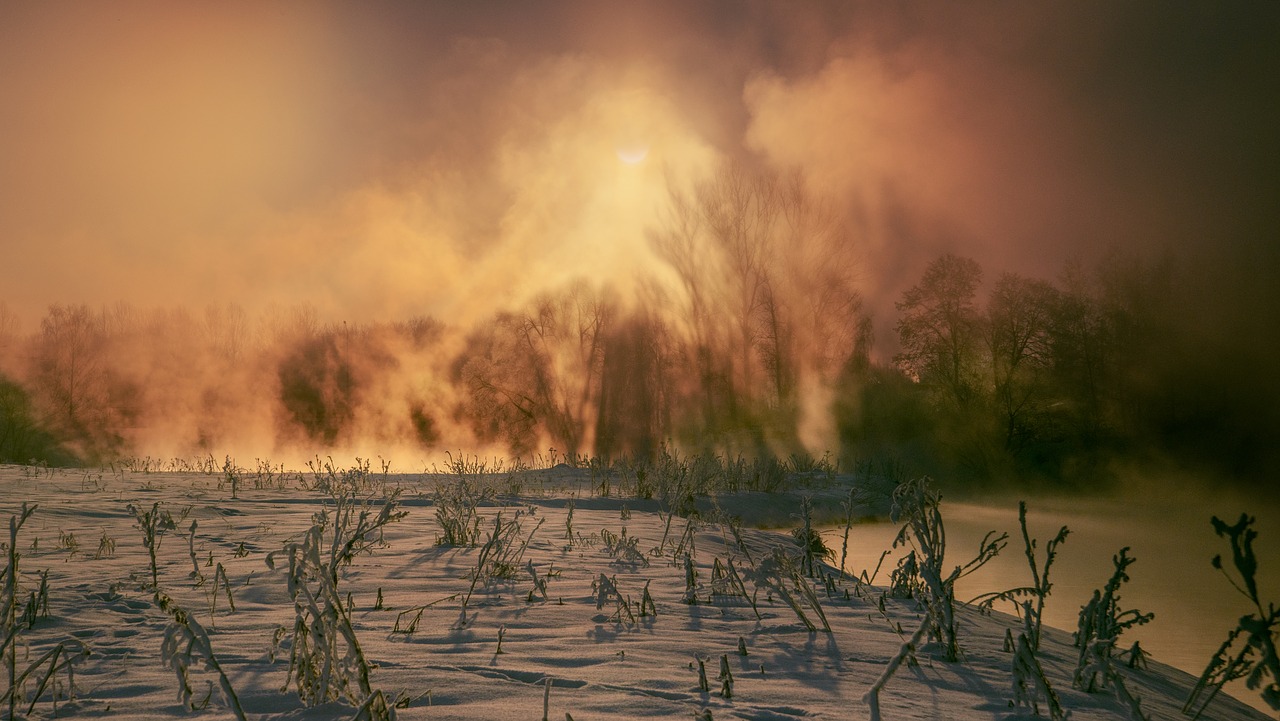 Image - winter morning snow landscape