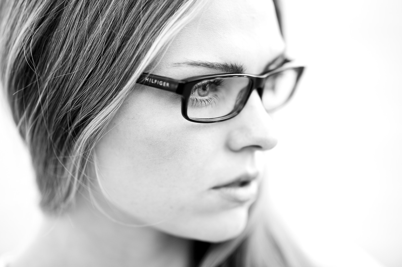 Image - black and white portrait eyewear