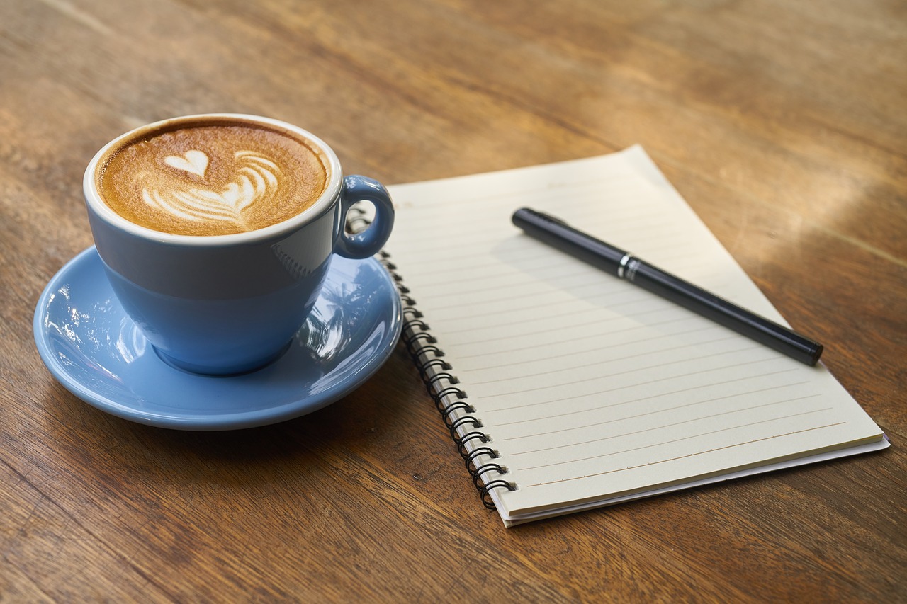 Image - coffee pen notebook work book