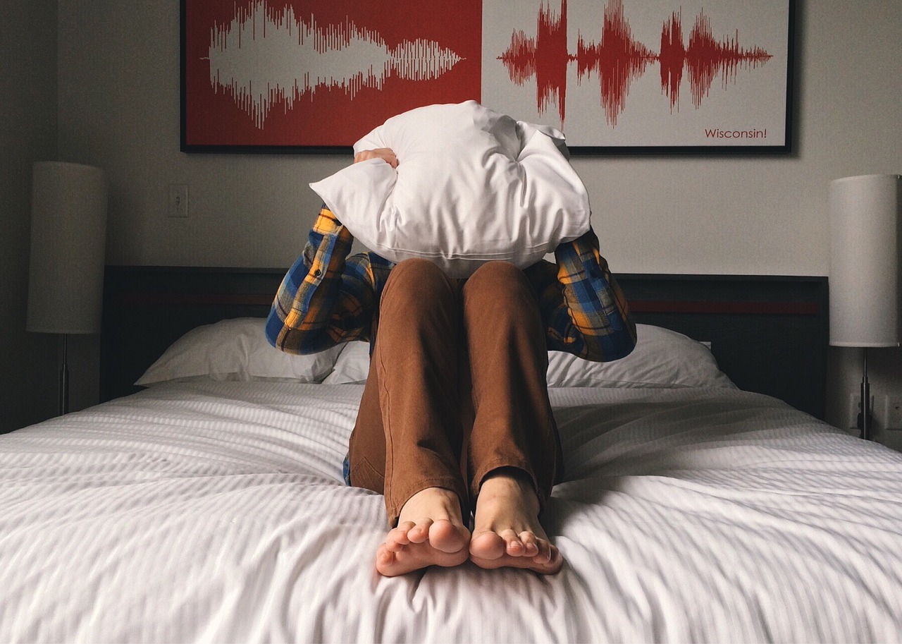 Image - person bed pillow bedroom bedding