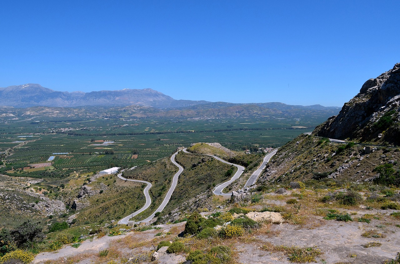 Image - crete mountains streets curves