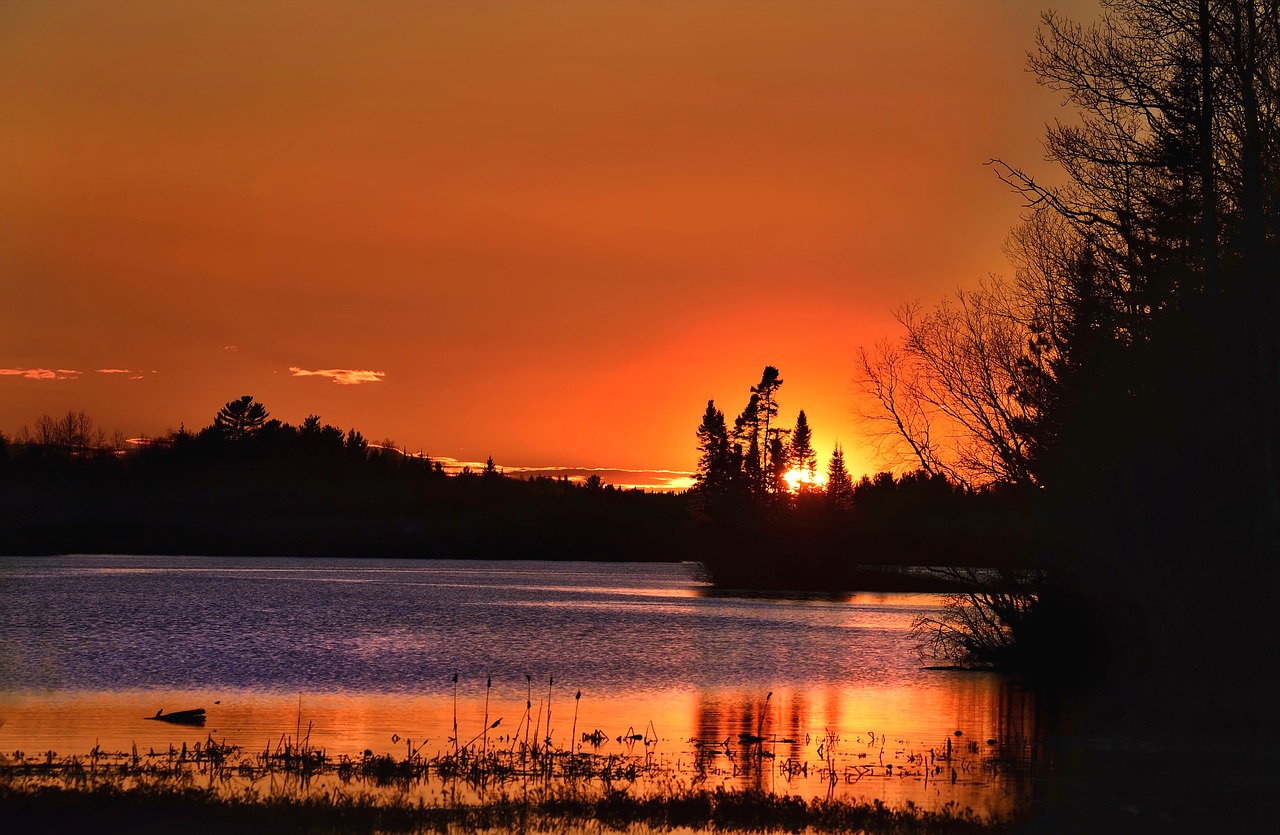 Image - sunset twilight evening sun water