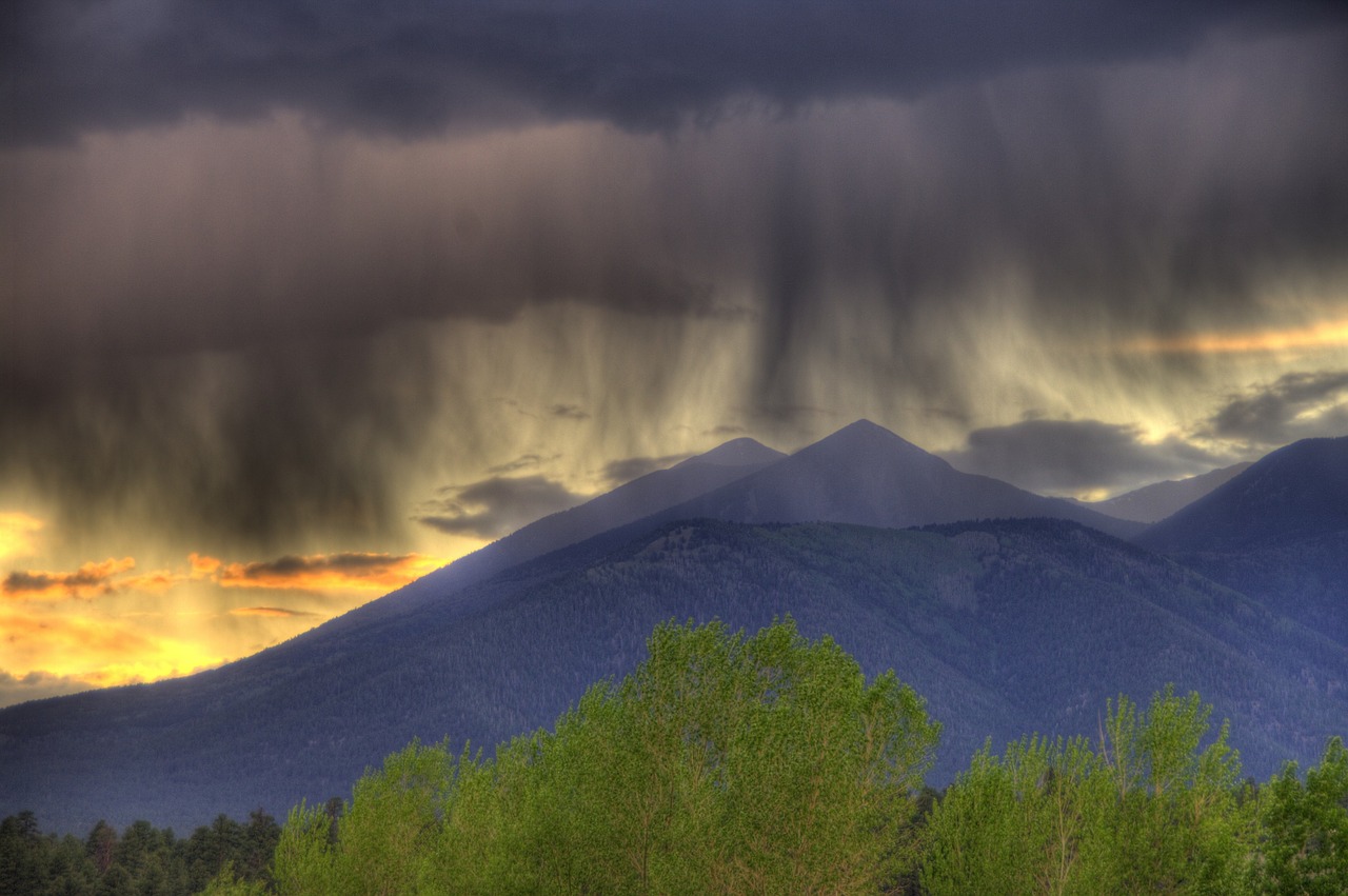 Image - storm clouds mountains sky weather