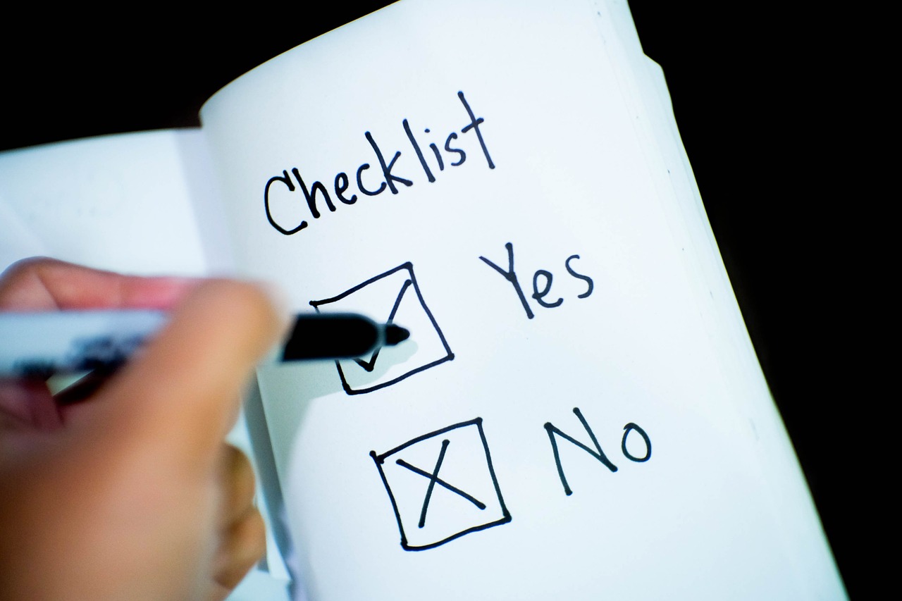 Image - checklist check yes or no decision