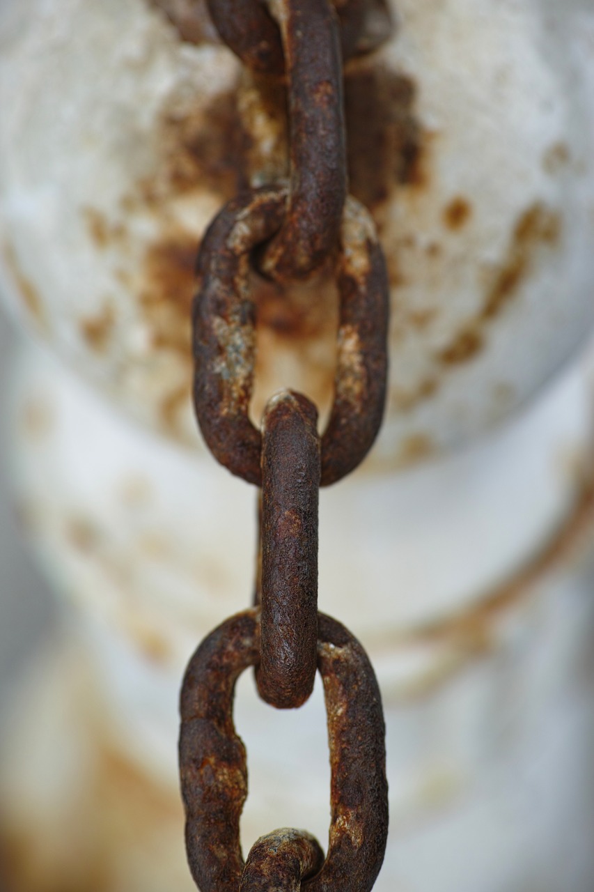 Image - chain rusty detail macro nobody