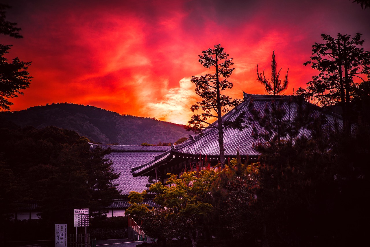 Image - kyoto japan mountains pagoda