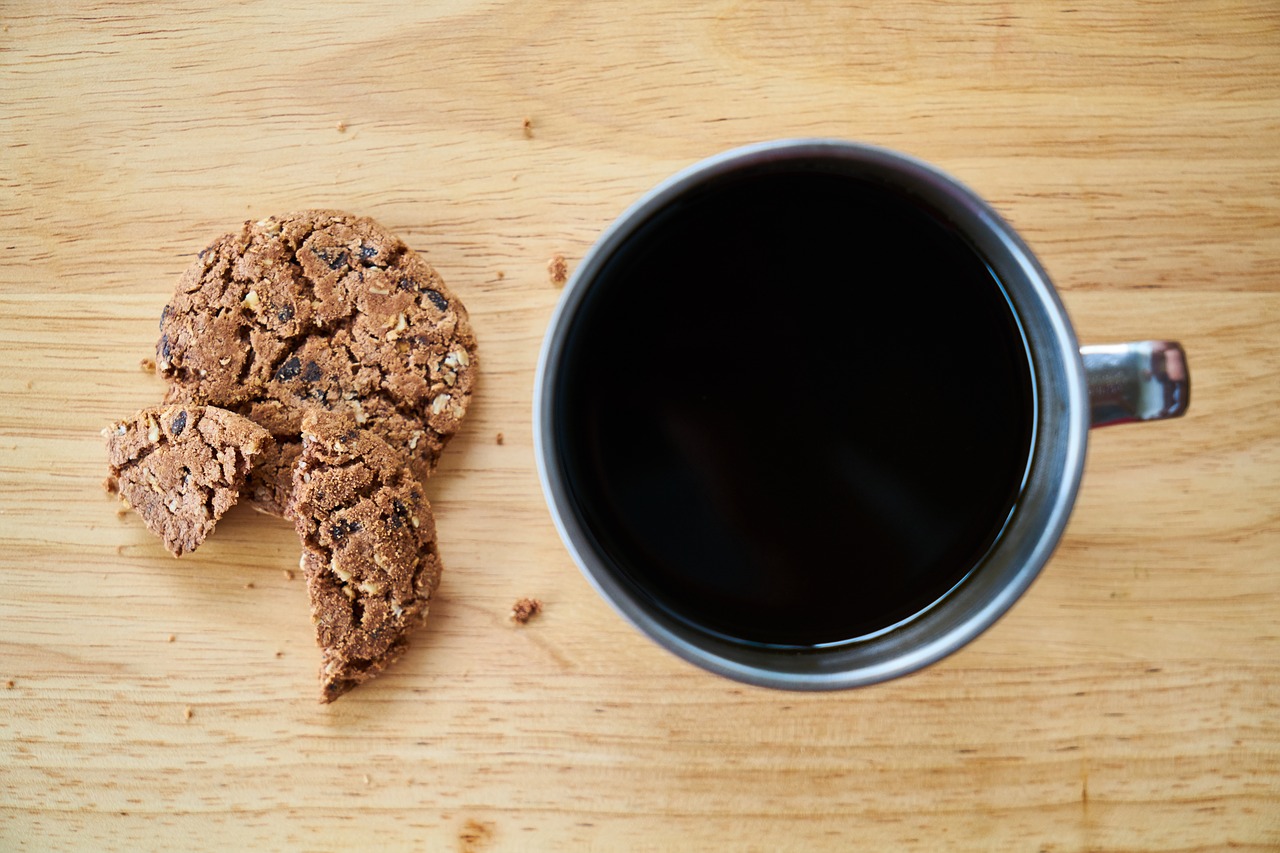 Image - coffee hot cookies sweet snack