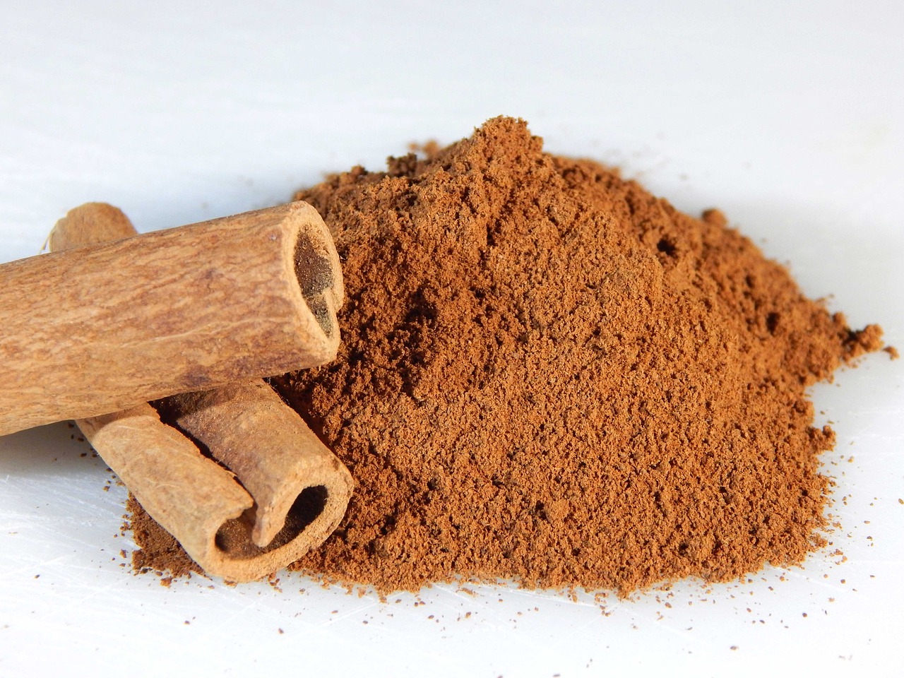 Image - cinnamon sticks ground spice food