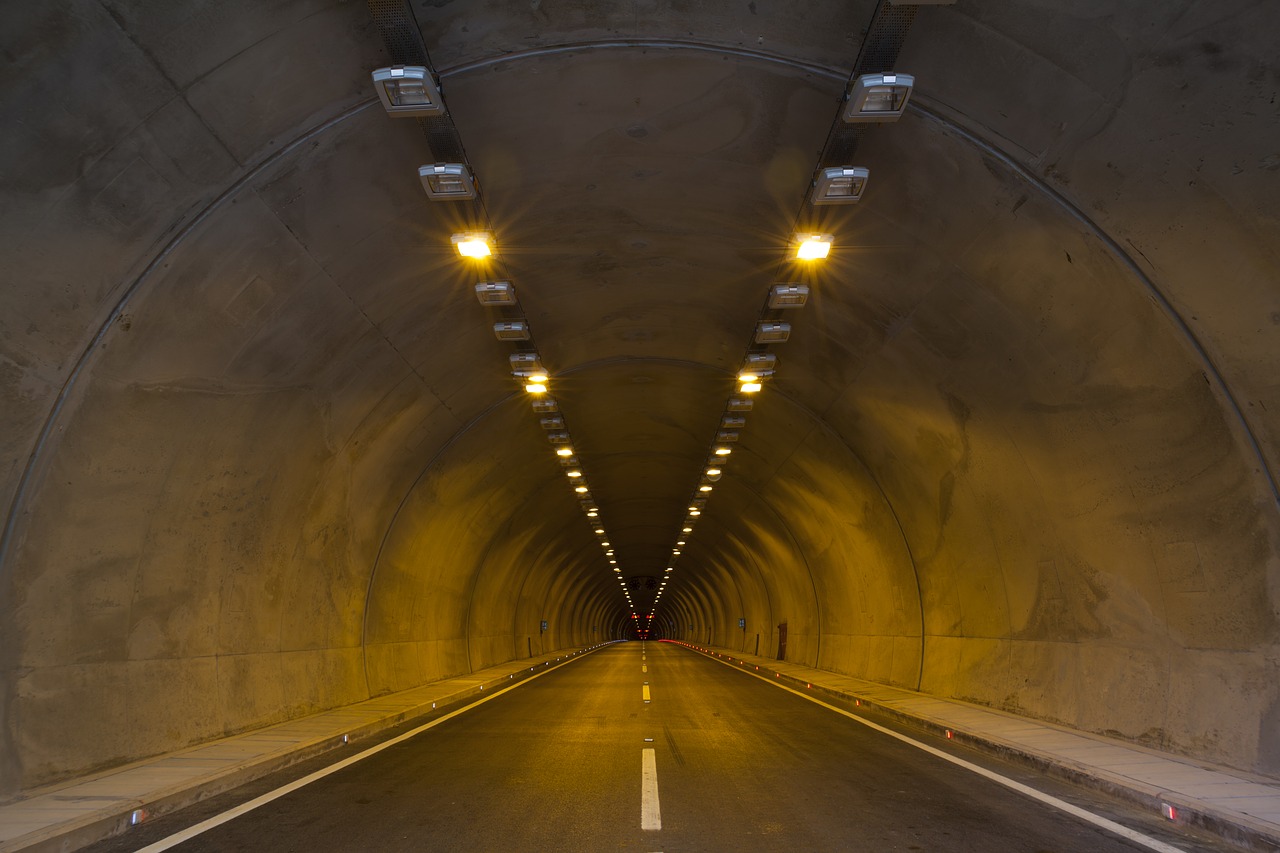 Image - tunnel asphalt light ribbon