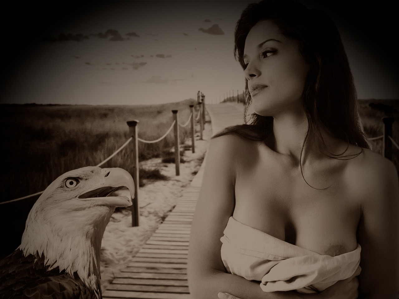 Image - woman pretty shoulder raptor