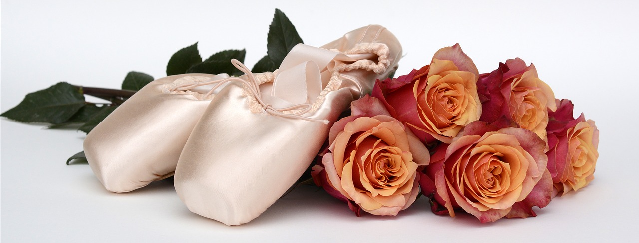 Image - ballet shoes dance roses flowers