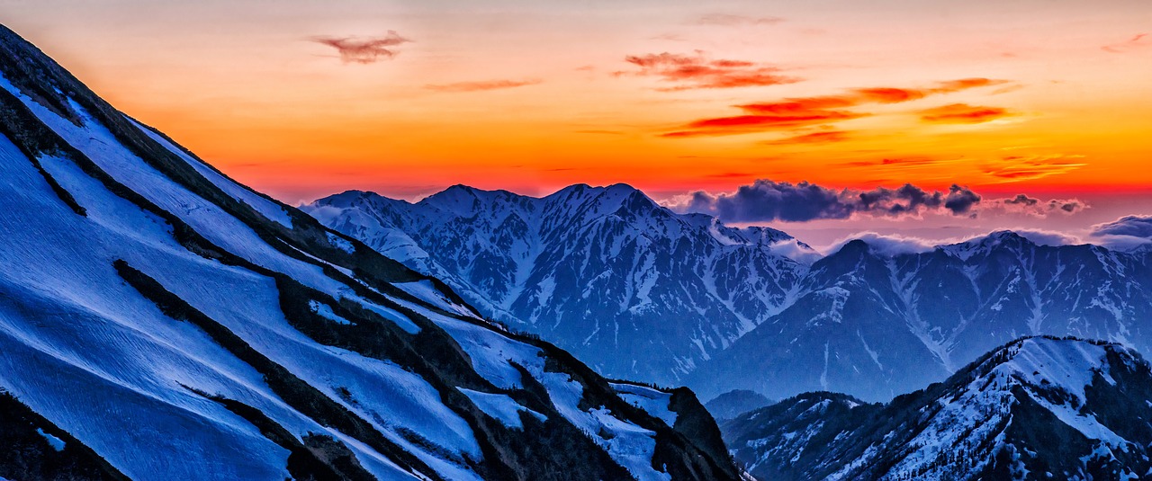 Image - at dusk snow 毛勝 three northern alps