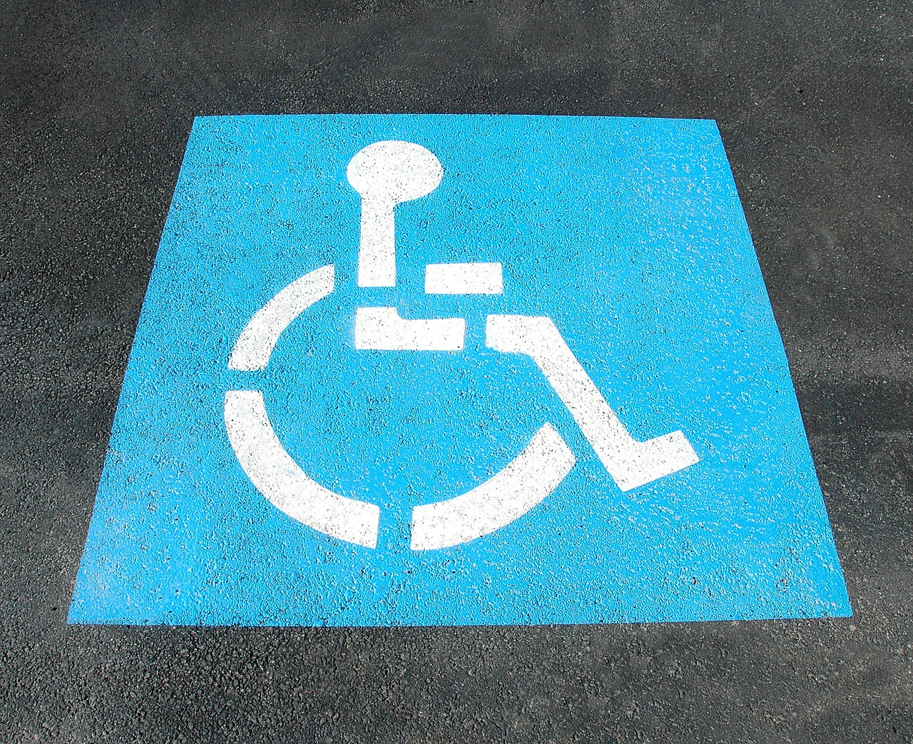 Image - handicap parking sign painted