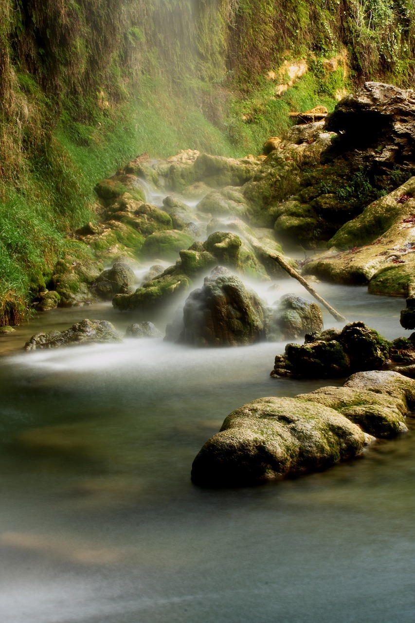 Image - waterfall nature green natural life