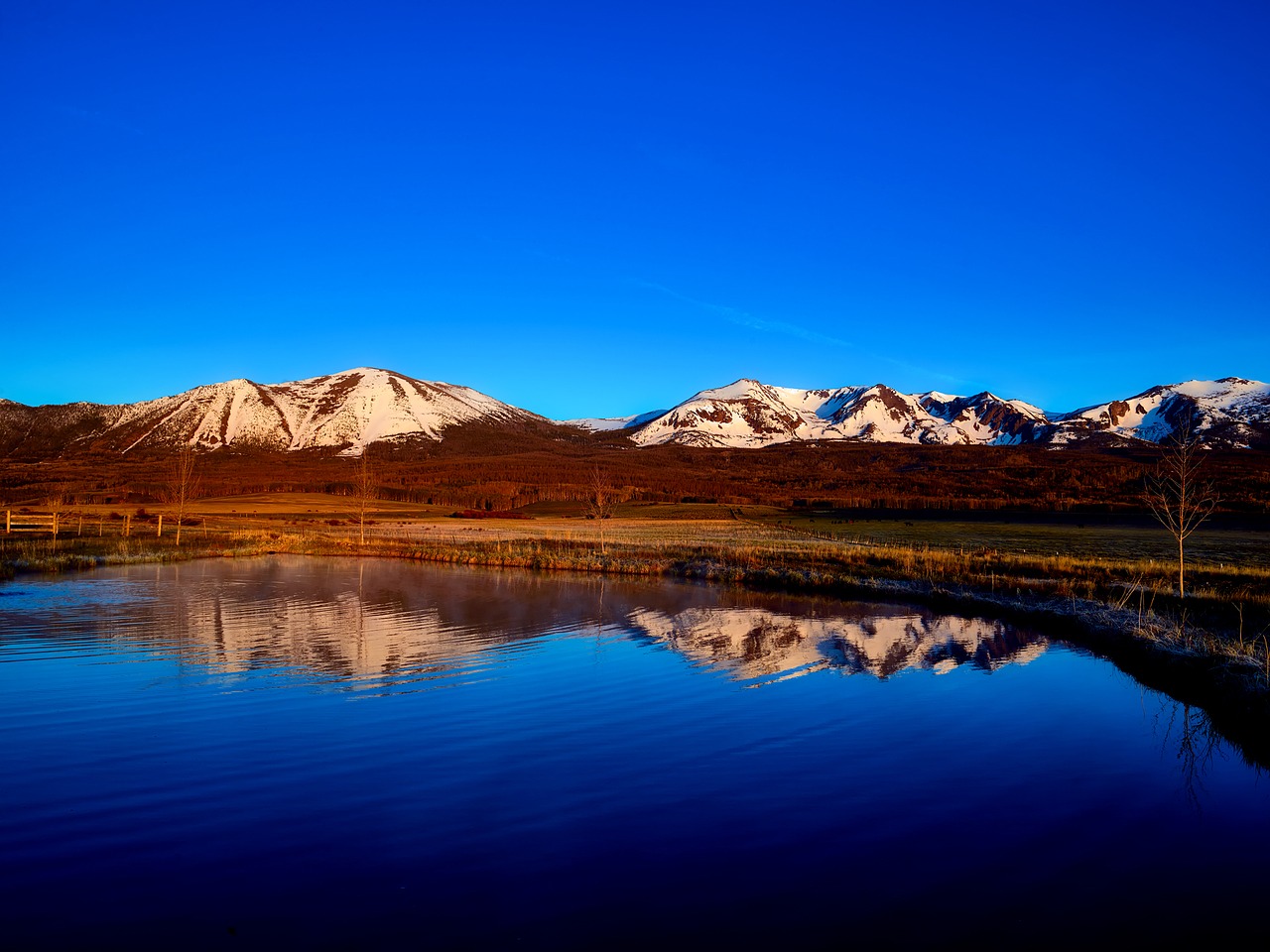 Image - colorado mountains snow lake water