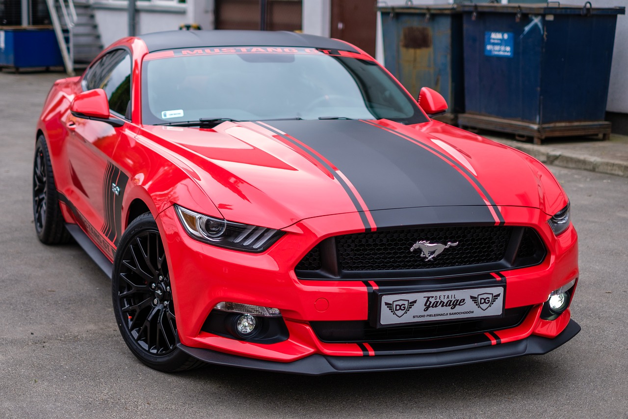 Image - mustang gt red usa car auto