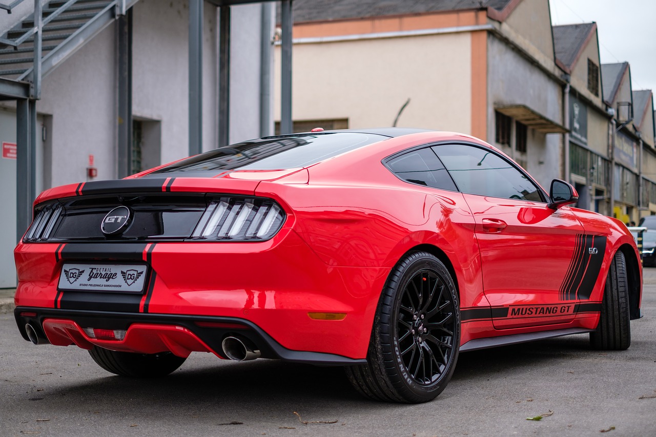 Image - mustang gt red usa car auto