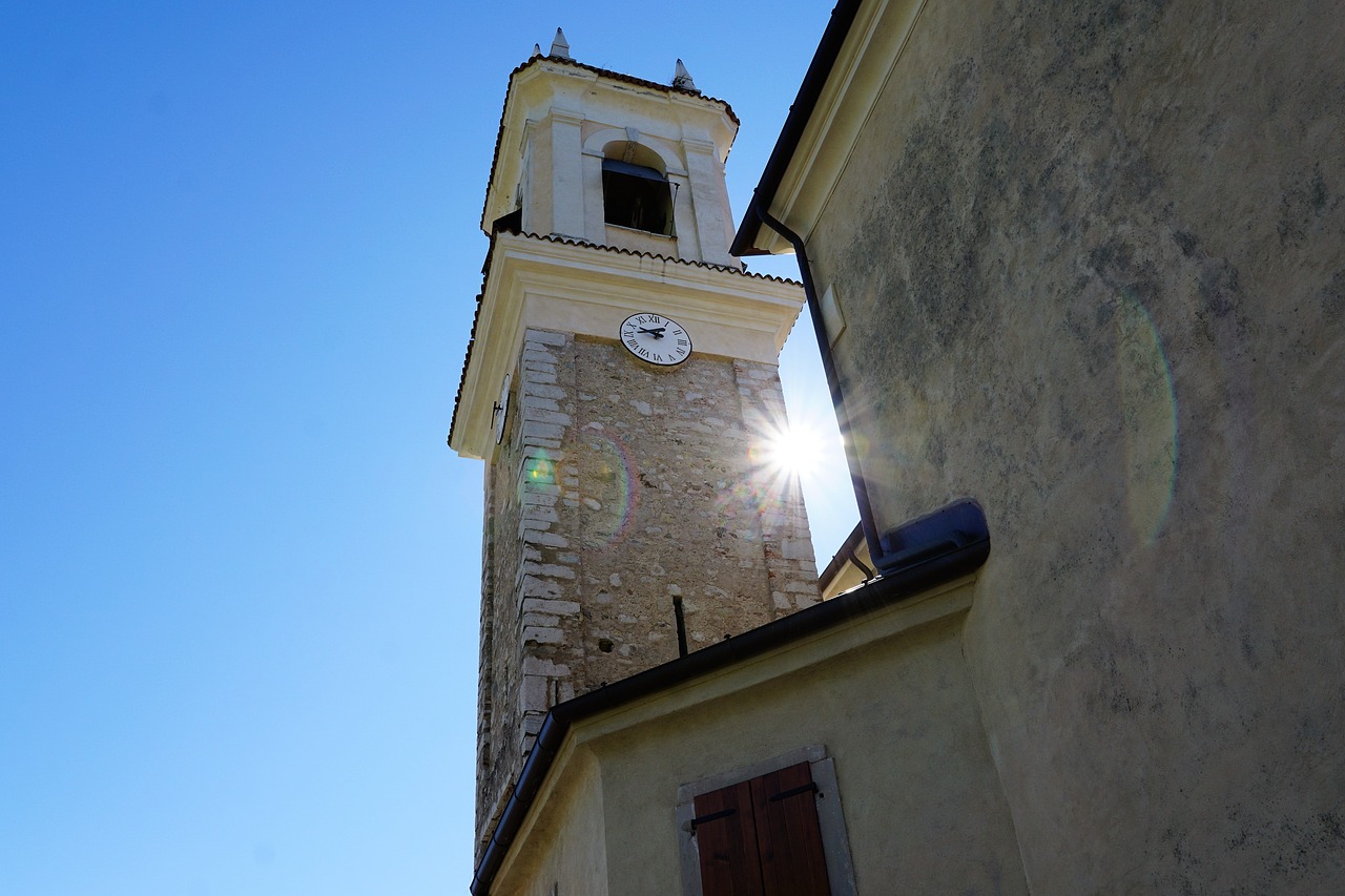 Image - church italy garda sky think sun