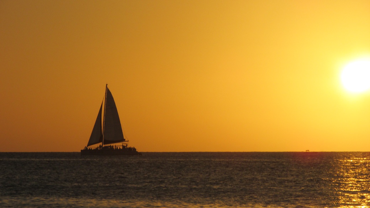 Image - sunset caribbean beach scene