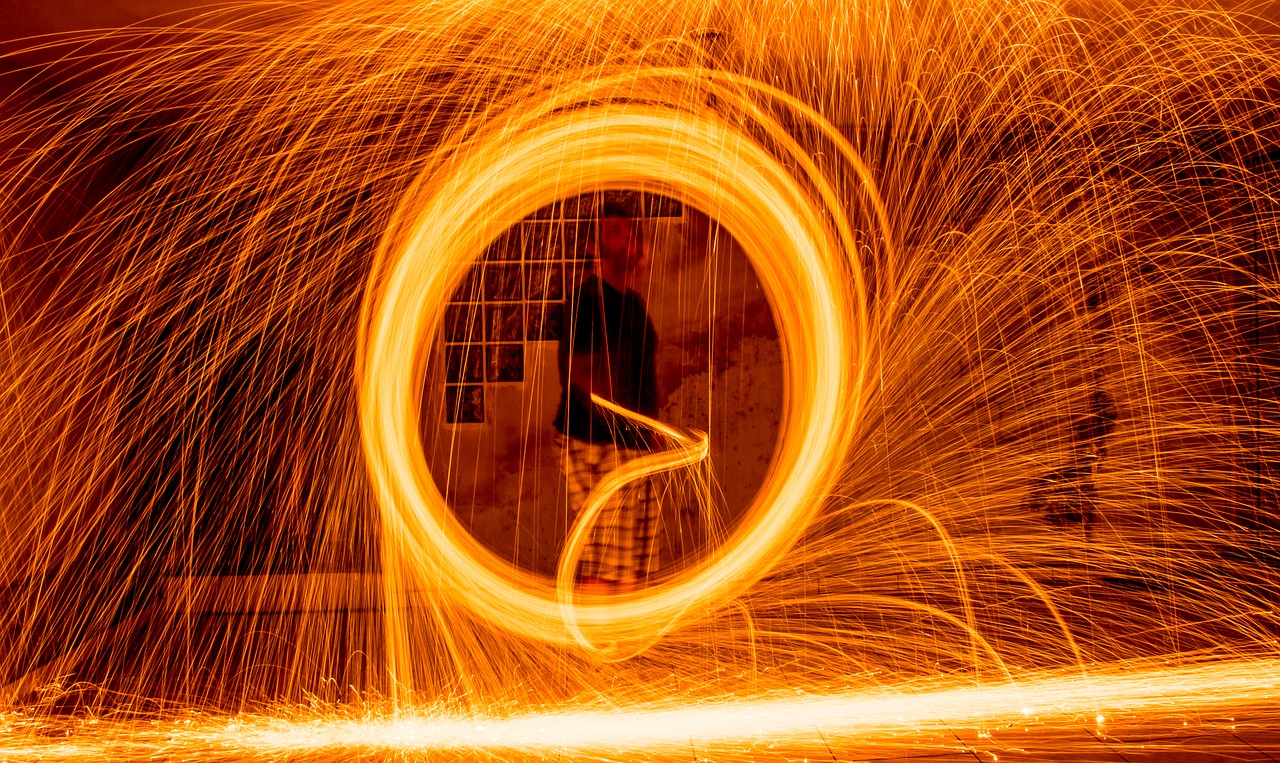Image - light painting steel wool