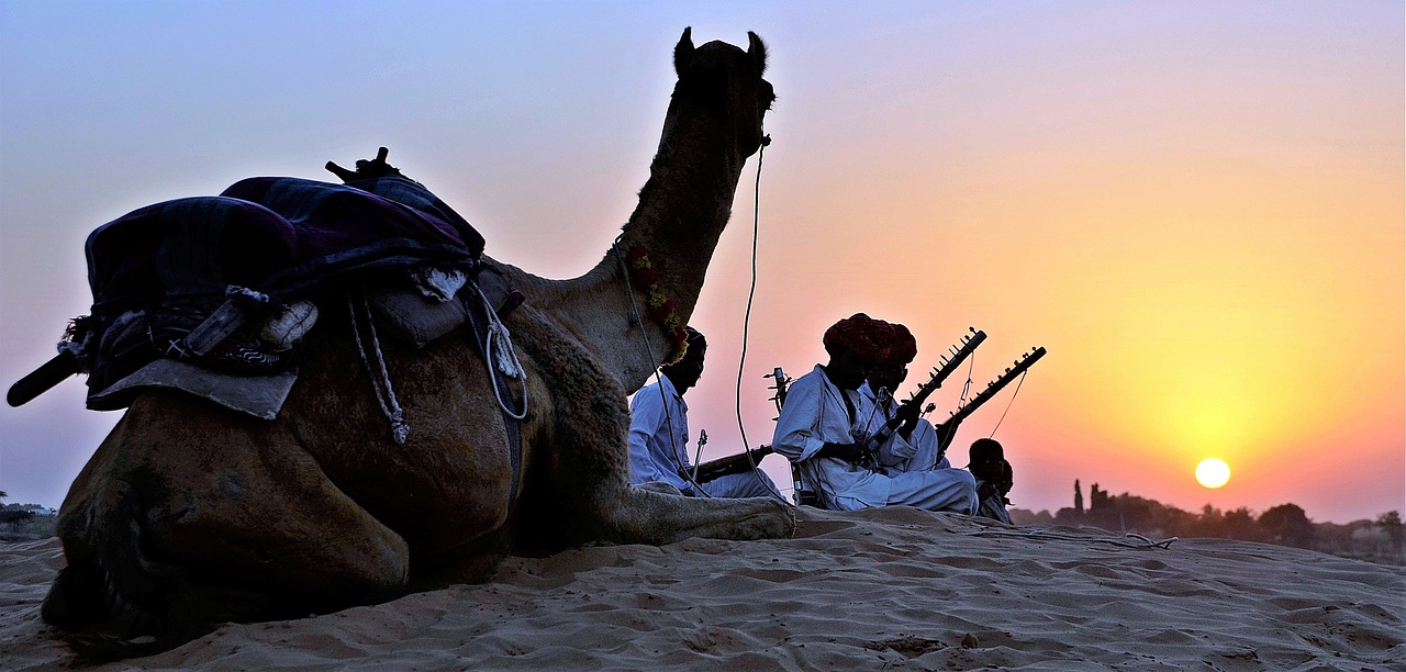 Image - camel trekking desert dune india