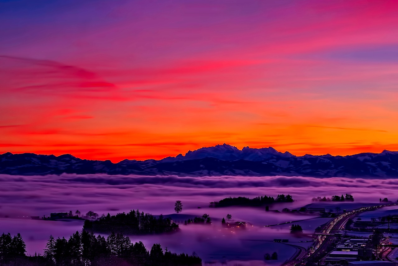 Image - switzerland sky clouds beautiful