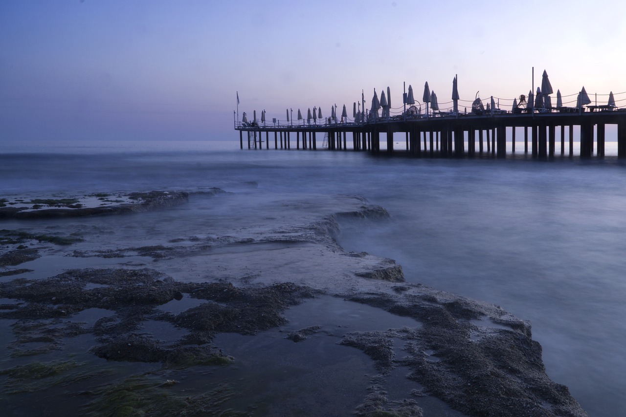 Image - iskele marine long exposure sunset