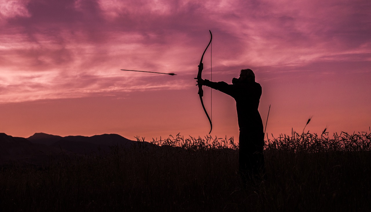 Image - archer archery sunset arrow bow